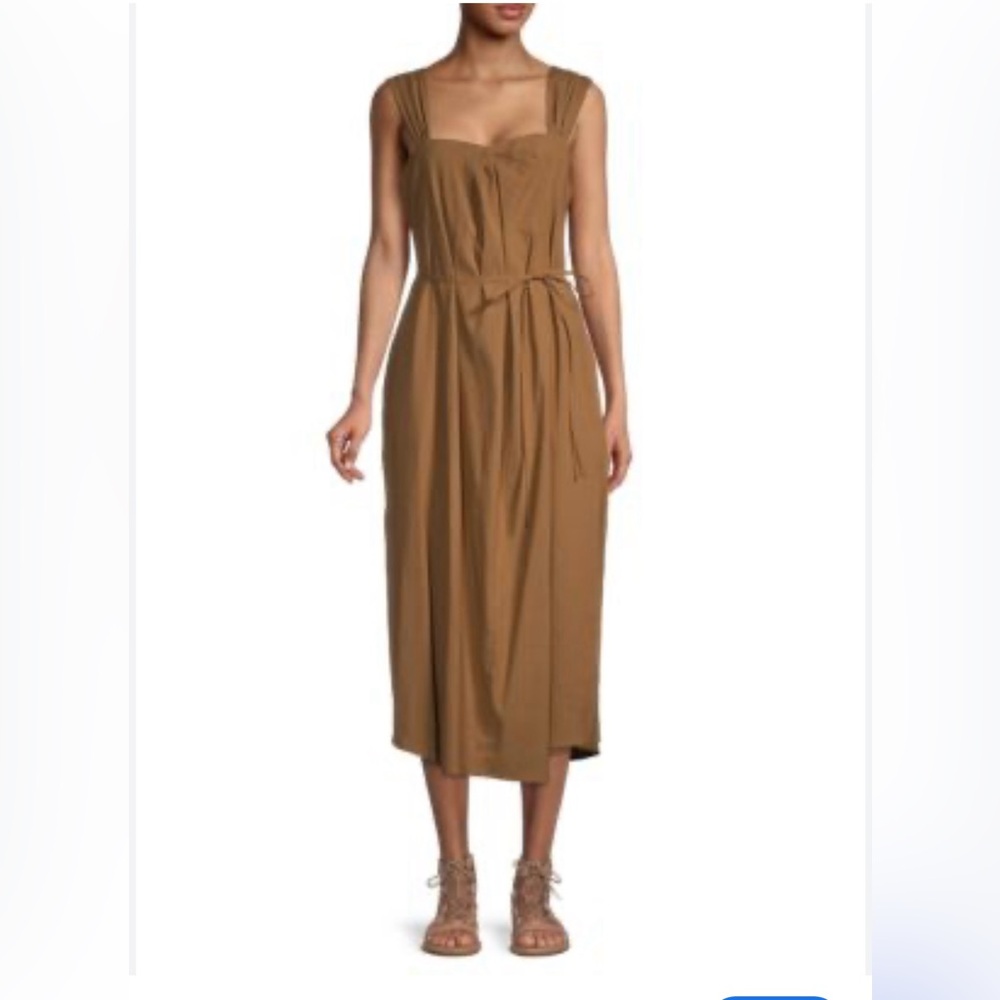 Vince Caramel Brown Midi Dress
